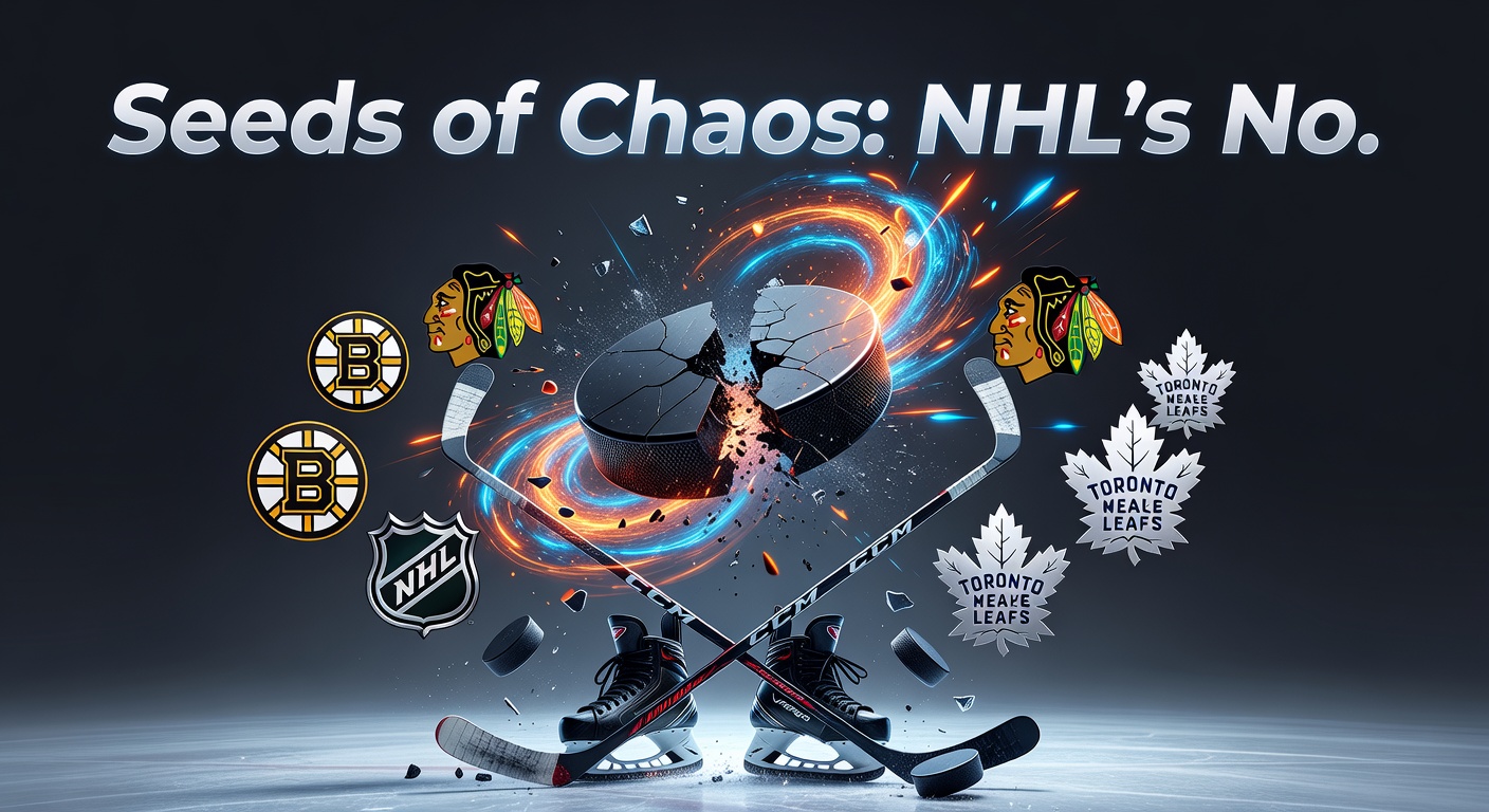 NHL draft stage with tense general managers awaiting the first overall pick announcement, highlighting the high stakes and pressure of selecting top talent