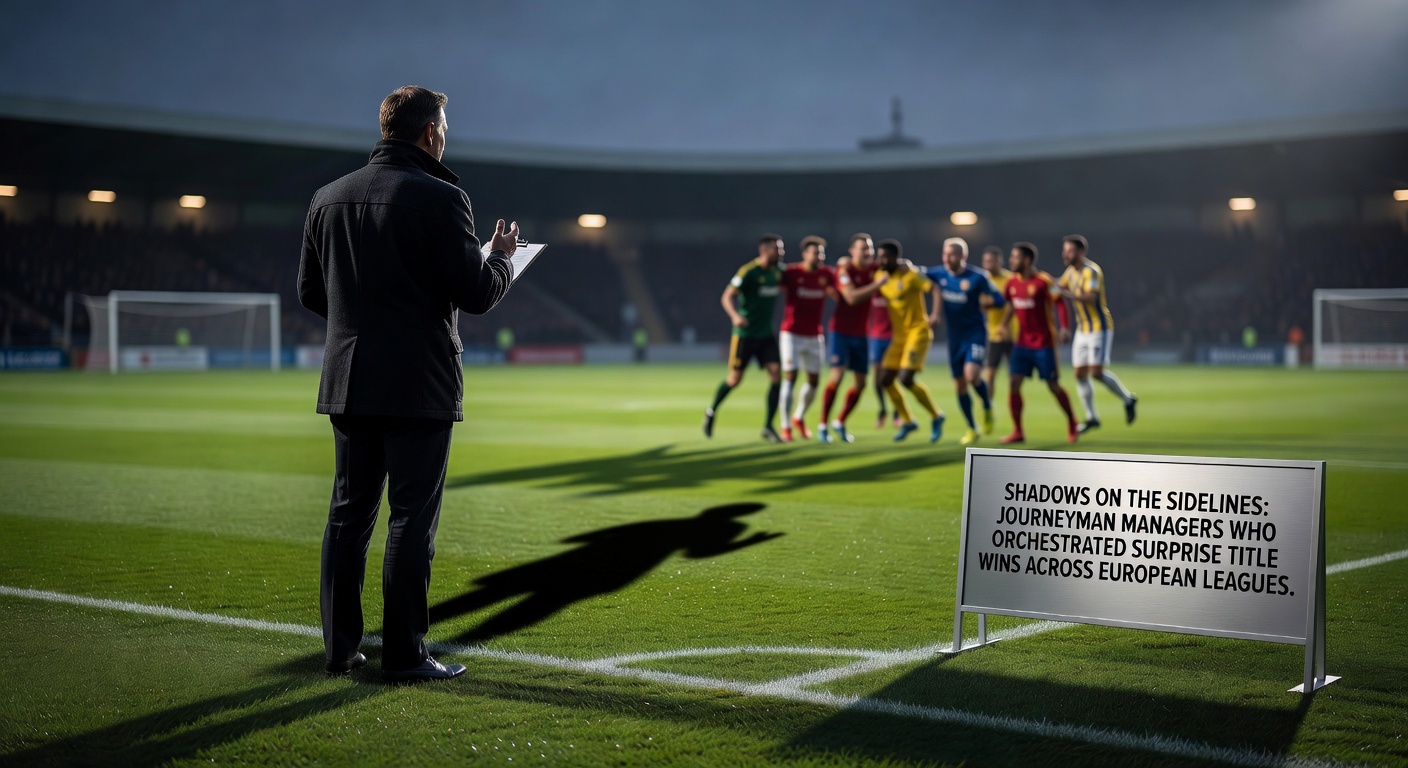 Soccer coach giving instructions to players on the pitch during a European league game