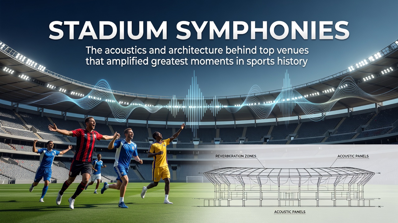 Architectural view of a historic stadium with curved seating and open roof design that enhances crowd sound projection
